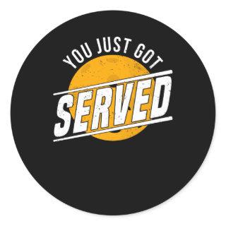 Pickleball Hobby Player Loop Pickleball Classic Round Sticker