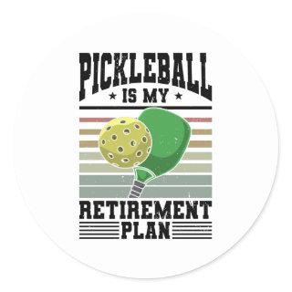 Pickleball - Pickleball Retirement  Classic Round Sticker