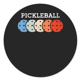 Pickleball Player Sports Lover Classic Round Sticker