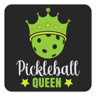 Pickleball Queen Funny Pickle Ball Queen  Square Sticker