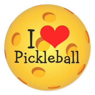 PICKLEBALL STICKERS - "I Love Pickleball"