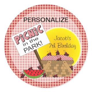 Picnic in the Park | Any Occasion Classic Round Sticker