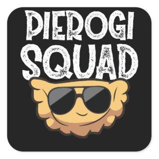 Pierogi Squad Polish Food Poland Funny Square Sticker