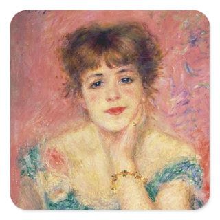 Pierre A Renoir | Portrait of Jeanne Samary Square Sticker
