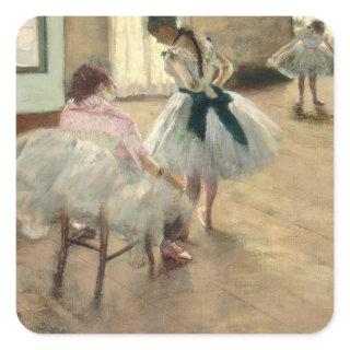 Pierre A Renoir | The Dance Lesson Square Sticker