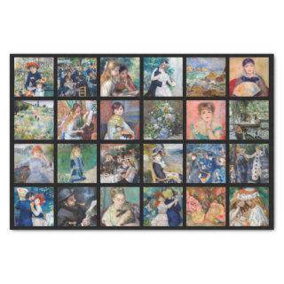 Pierre-Auguste Renoir - Masterpieces Grid Collage Tissue Paper
