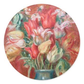Pierre-Auguste Renoir - Tulip Bouquet Classic Round Sticker