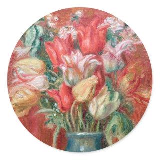 Pierre-Auguste Renoir - Tulip Bouquet Classic Round Sticker