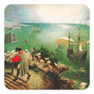 Pieter Bruegel Landscape with the Fall of Icarus Square Sticker