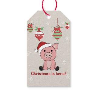 Pig Merry Christmas Animals Pigs Gift Tags