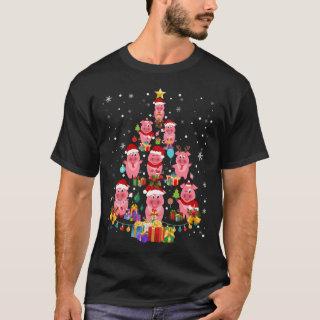 Pig Ornament Decoration Christmas Tree Merry Pigma T-Shirt