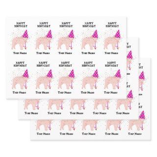 Pig Partying - Animals at Birthday Party  Sheets