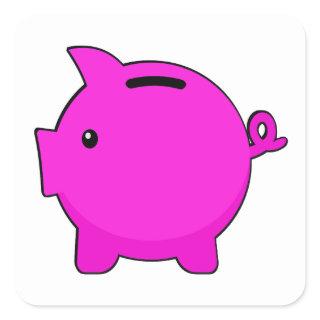 Piggy Bank Square Sticker