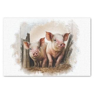 Piglets Farm Pigs Tissue Paper