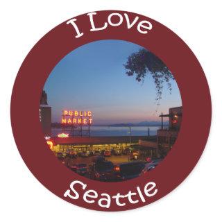 Pikes Place Market Classic Round Sticker
