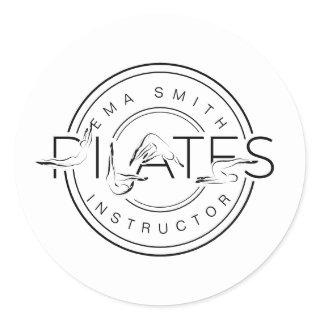 Pilates Instructor Pilates Letters  Classic Round Sticker