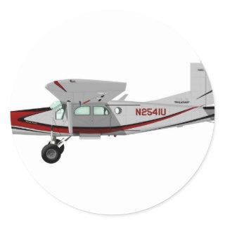Pilatus PC-6 Turbo Porter Classic Round Sticker