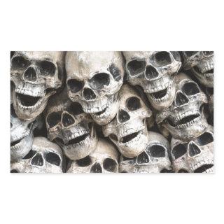 Pile Of Skulls Rectangular Sticker
