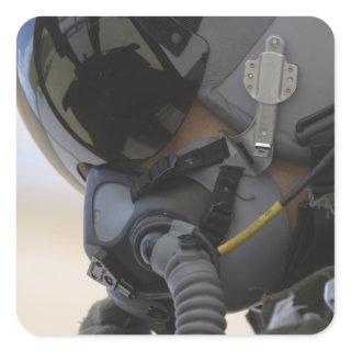 Pilot sits in his A-10 Thunderbolt II Square Sticker