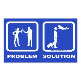 Pilot Wife Plane Problem Solution Rectangular Sticker