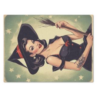 Pin-Up Potion: Retro Witch Decoupage Tissue Paper