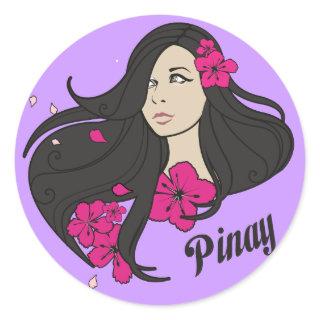 Pinay Classic Round Sticker