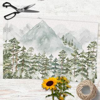 Pine Forest and Mountains Tissue Paper