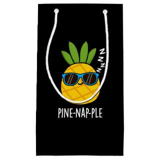 Pine-nap-ple Funny Fruit Pineapple Pun Dark BG Small Gift Bag