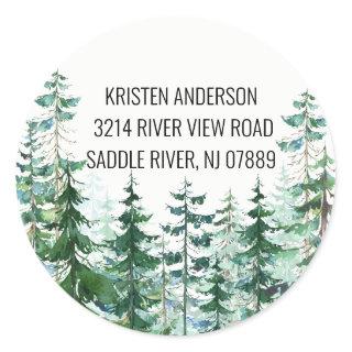 Pine Spruce Trees | New Home Address Label Sticker
