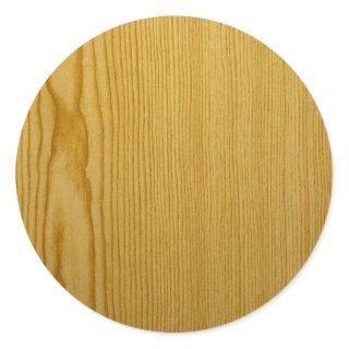 Pine Texture Classic Round Sticker