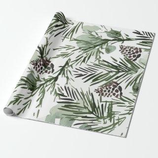 Pine Tree and Pinecones Pattern