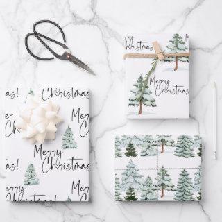 Pine Tree Merry Christmas   Sheets