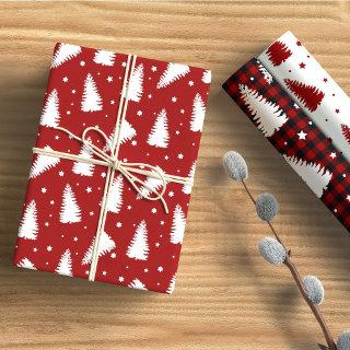 Pine Tree Red Buffalo Plaid Holiday  Sheets