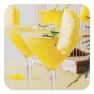 Pineapple and ginger Fresca cocktail Square Sticker