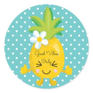 Pineapple Themed Good Vibes Only Sticker