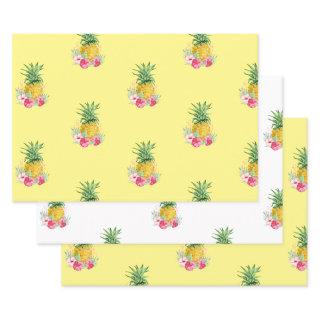 Pineapple Tropical Aloha Party Hawaii Birthday  Sheets