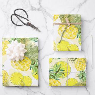 Pineapple Watercolor Fresh Summer Pattern  Sheets