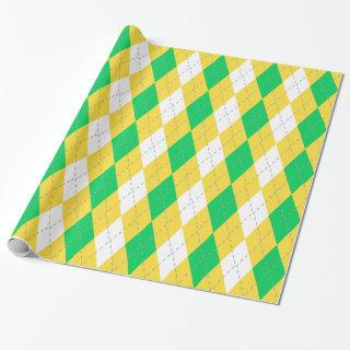 Pineapple Yellow Dk Gray Wht XL Argyle