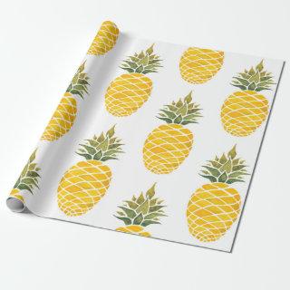 Pineapples. Watercolor hand painted illustration w