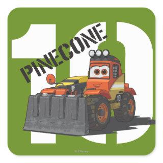 Pinecone Character Art Square Sticker