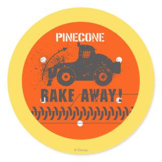 Pinecone Rake Away! Classic Round Sticker