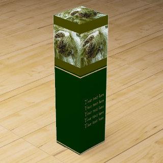 PInecones in Snow Wine Gift Box