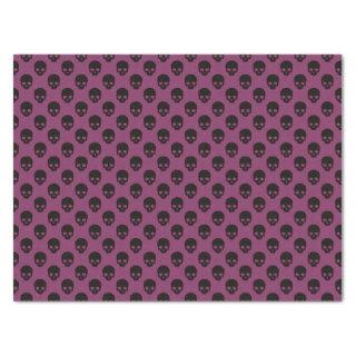 Pink and Black Little Skulls Pattern Halloween Tissue Paper