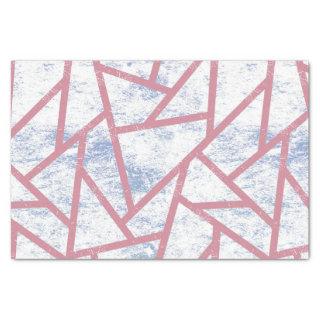 Pink and blue mosaic pattern tissue paper