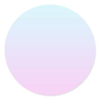Pink and blue pastel gradient background classic round sticker