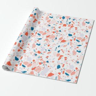 Pink and blue terrazzo hand made