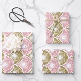 Pink and Brass Semi Circle Wave Pattern  Sheets