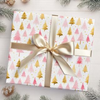 Pink and Gold Christmas Trees