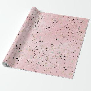 Pink and Gold Marble Terrazzo