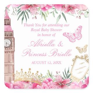 Pink and Gold Once Upon a Time Princess Sticker